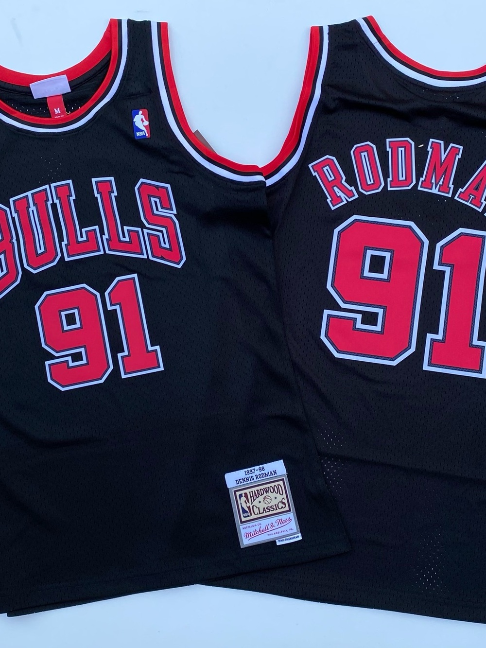 Chicago Bulls Rodman Black Jersey size L-XL